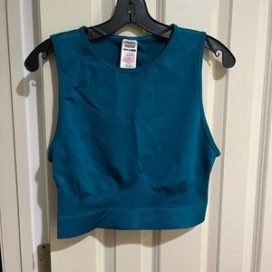 Gymshark sweat seamless midi tank rich teal